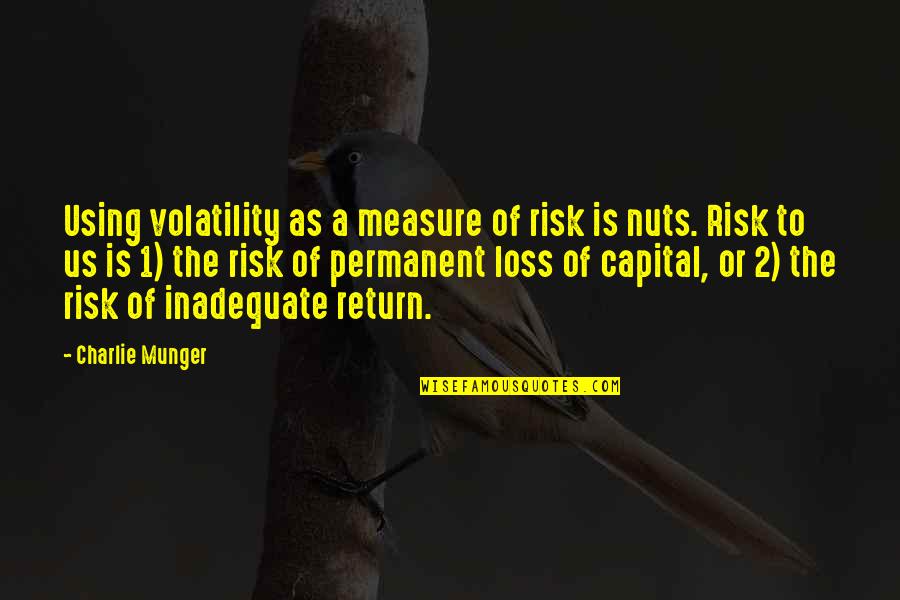 Volatility Quotes By Charlie Munger: Using volatility as a measure of risk is