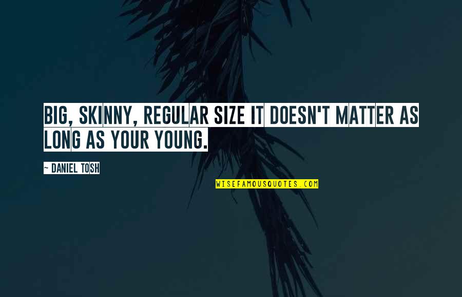 Volavoile Quotes By Daniel Tosh: Big, skinny, regular size it doesn't matter as