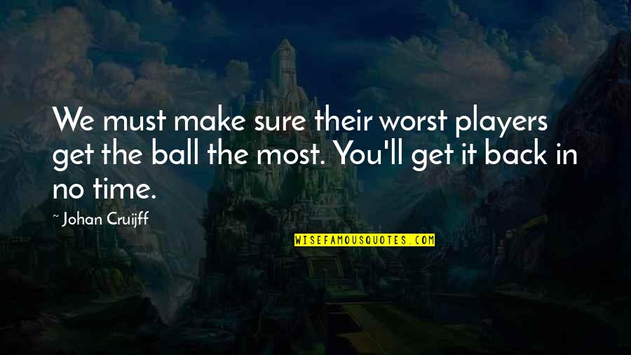 Vollard Cards Quotes By Johan Cruijff: We must make sure their worst players get Vollard Cards Quotes By Johan Cruijff: We must make sure their worst players get