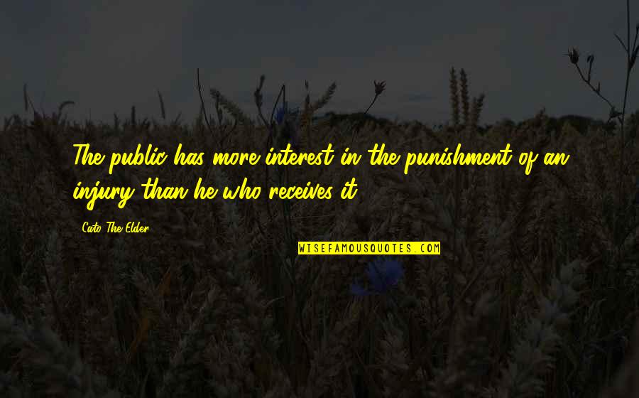 Vollenhoven Olie Quotes By Cato The Elder: The public has more interest in the punishment Vollenhoven Olie Quotes By Cato The Elder: The public has more interest in the punishment