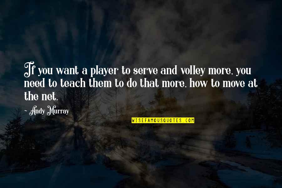 Volley Quotes By Andy Murray: If you want a player to serve and