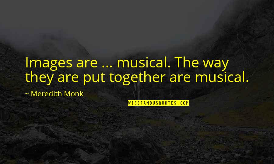 Vollmann Electric Quotes By Meredith Monk: Images are ... musical. The way they are