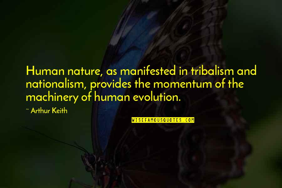 Volna Schastiya Quotes By Arthur Keith: Human nature, as manifested in tribalism and nationalism,