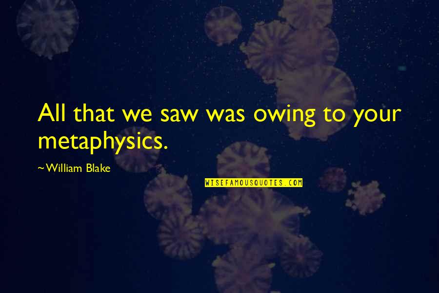 Volodya Stoyanov Quotes By William Blake: All that we saw was owing to your Volodya Stoyanov Quotes By William Blake: All that we saw was owing to your