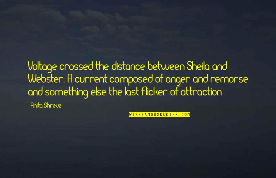Voltage Quotes By Anita Shreve: Voltage crossed the distance between Sheila and Webster.