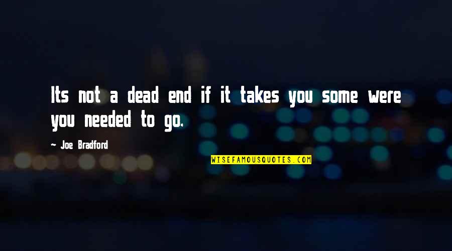 Voltaic Quotes By Joe Bradford: Its not a dead end if it takes