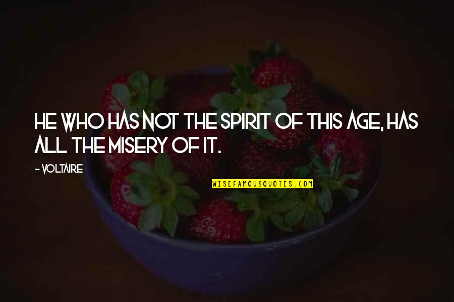 Voltaire Quotes By Voltaire: He who has not the spirit of this