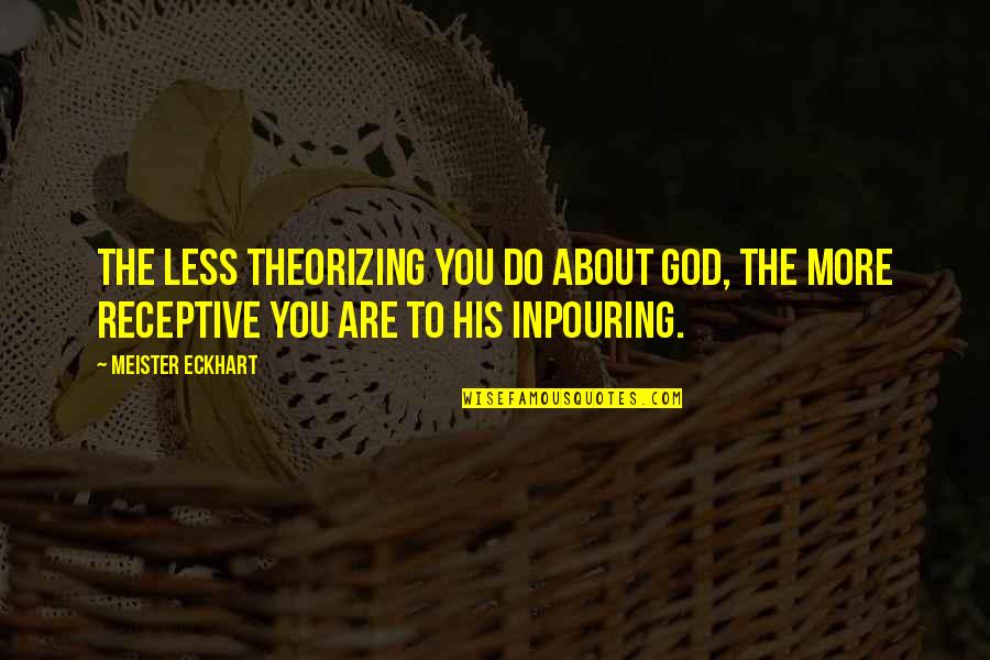 Volumptuous Bikini Quotes By Meister Eckhart: The less theorizing you do about God, the