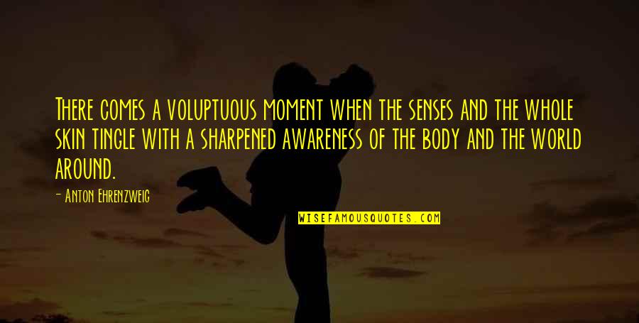 Voluptuous Body Quotes By Anton Ehrenzweig: There comes a voluptuous moment when the senses Voluptuous Body Quotes By Anton Ehrenzweig: There comes a voluptuous moment when the senses