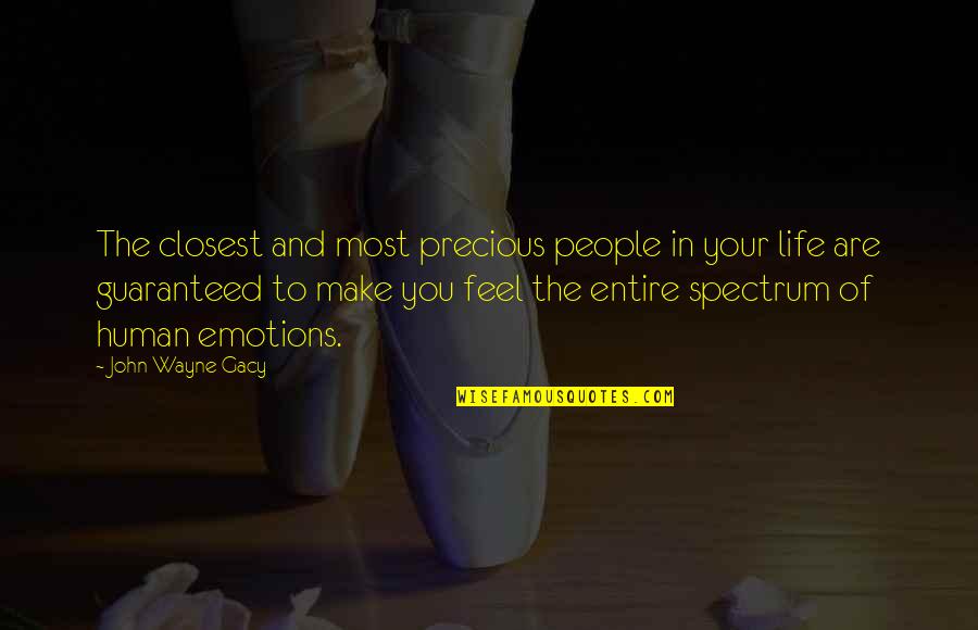Vomitando Sangre Quotes By John Wayne Gacy: The closest and most precious people in your Vomitando Sangre Quotes By John Wayne Gacy: The closest and most precious people in your