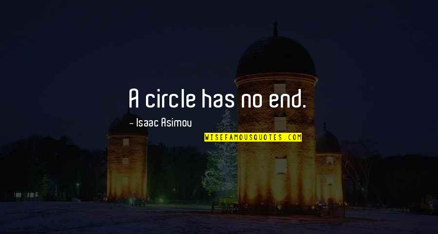 Vomitings Quotes By Isaac Asimov: A circle has no end.