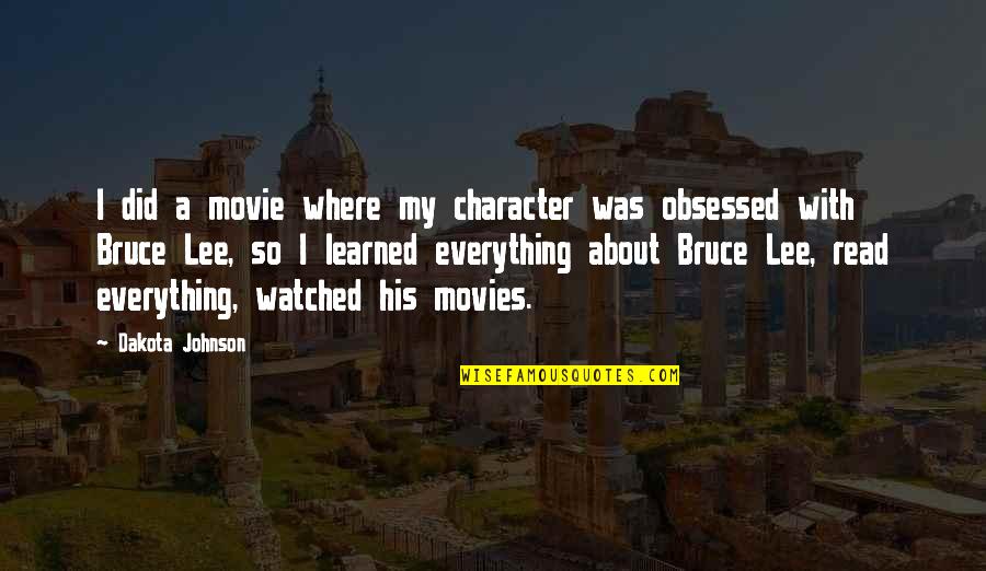 Vomitorium Wikipedia Quotes By Dakota Johnson: I did a movie where my character was