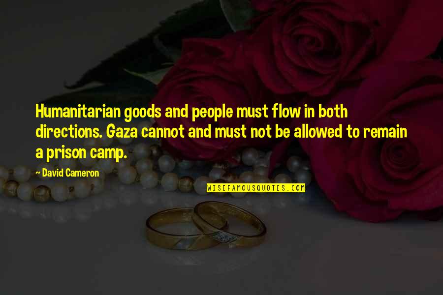 Von Clausewitz Strategy Quotes By David Cameron: Humanitarian goods and people must flow in both