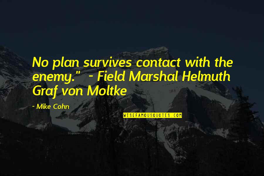 Von Moltke Quotes By Mike Cohn: No plan survives contact with the enemy." -