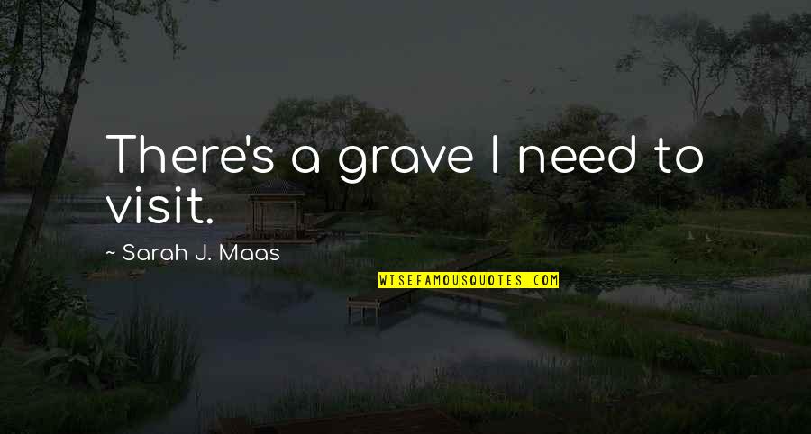 Von Walderdorff Quotes By Sarah J. Maas: There's a grave I need to visit. Von Walderdorff Quotes By Sarah J. Maas: There's a grave I need to visit.