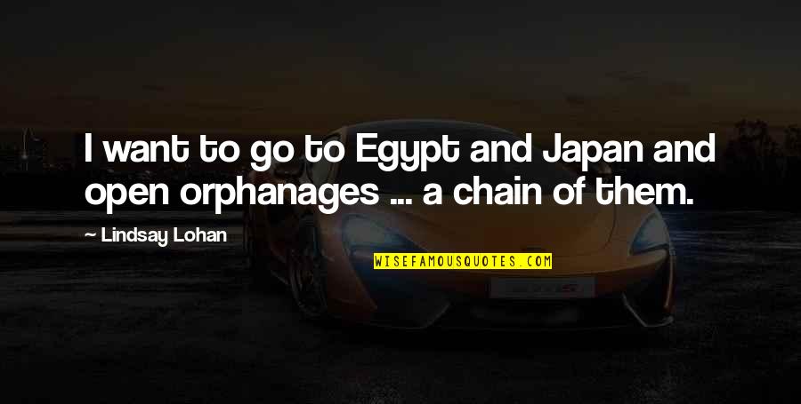 Vondracek Petr Quotes By Lindsay Lohan: I want to go to Egypt and Japan
