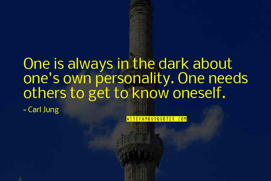Vonien Quotes By Carl Jung: One is always in the dark about one's