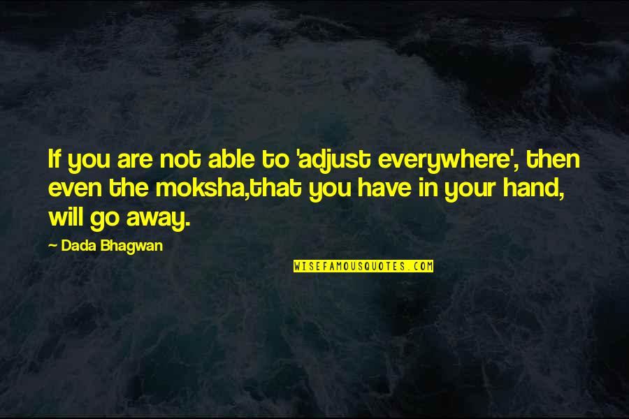 Vornicu Alexandra Quotes By Dada Bhagwan: If you are not able to 'adjust everywhere',