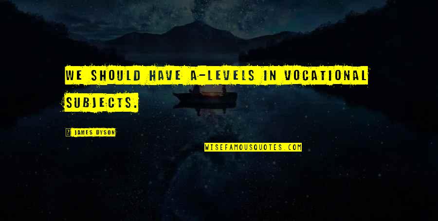 Vornicu Alexandra Quotes By James Dyson: We should have A-levels in vocational subjects.