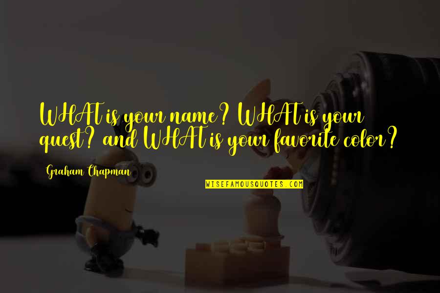 Vorticists Artists Quotes By Graham Chapman: WHAT is your name? WHAT is your quest?