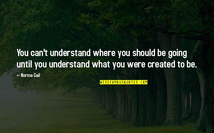 Vossough Quotes By Norma Gail: You can't understand where you should be going Vossough Quotes By Norma Gail: You can't understand where you should be going