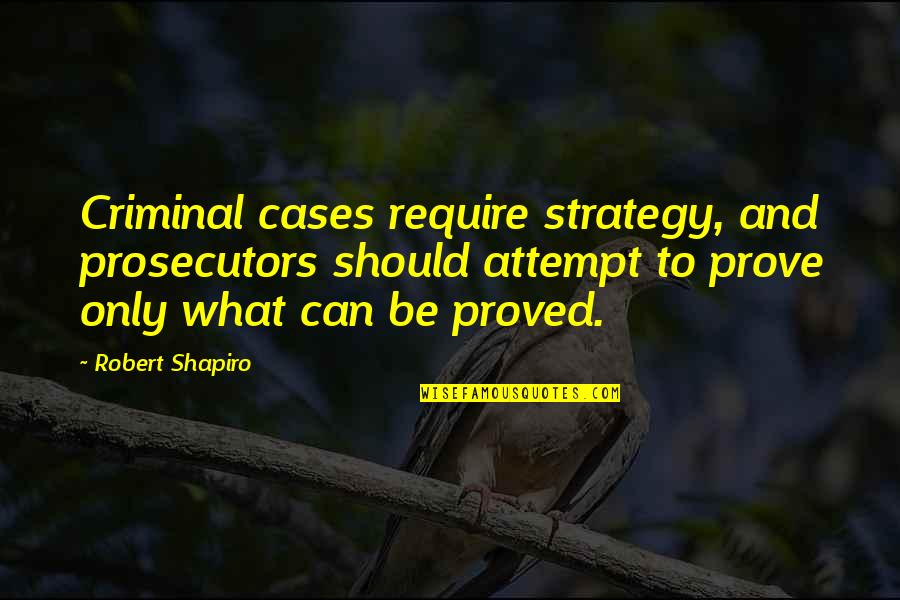 Votava Petr Quotes By Robert Shapiro: Criminal cases require strategy, and prosecutors should attempt Votava Petr Quotes By Robert Shapiro: Criminal cases require strategy, and prosecutors should attempt