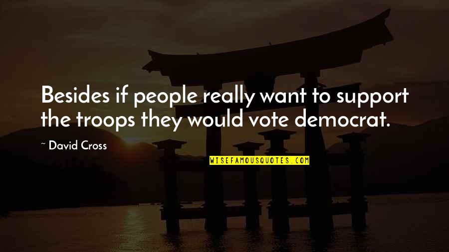 Vote And Support Quotes By David Cross: Besides if people really want to support the