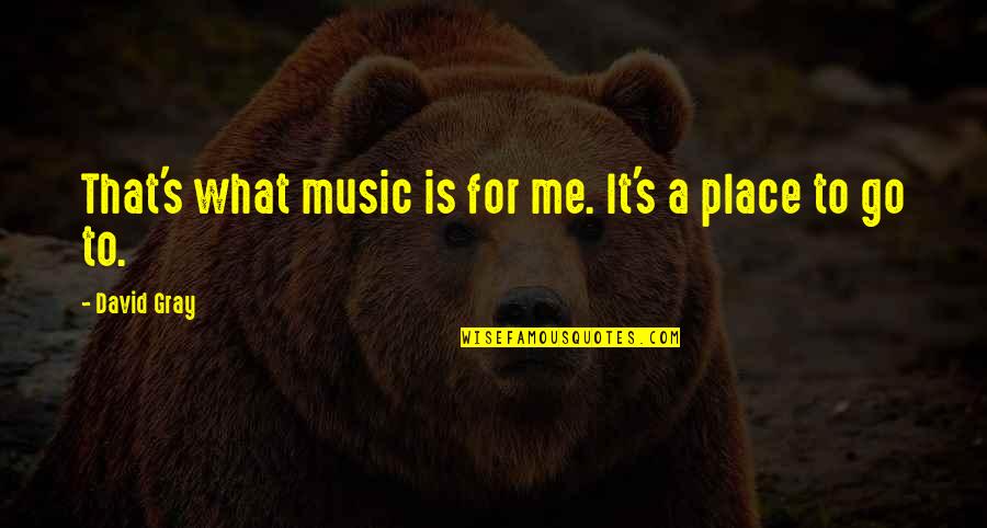 Votorantim Sp Quotes By David Gray: That's what music is for me. It's a Votorantim Sp Quotes By David Gray: That's what music is for me. It's a