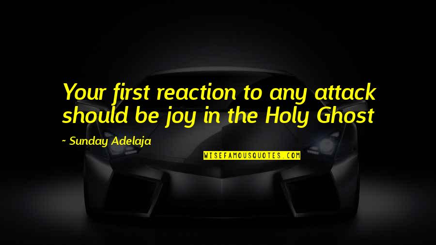 Vour Quotes By Sunday Adelaja: Your first reaction to any attack should be Vour Quotes By Sunday Adelaja: Your first reaction to any attack should be