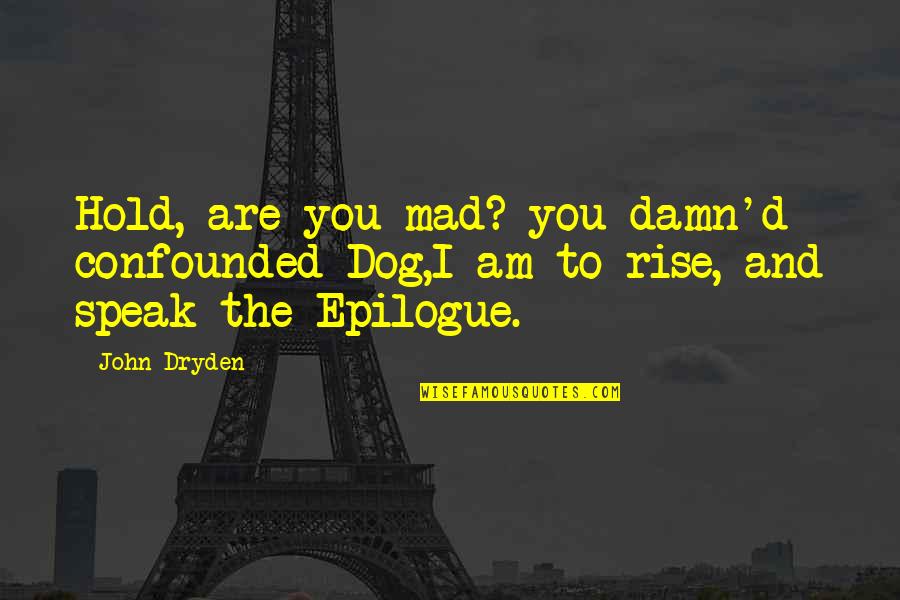 Vredenburgh Quotes By John Dryden: Hold, are you mad? you damn'd confounded Dog,I