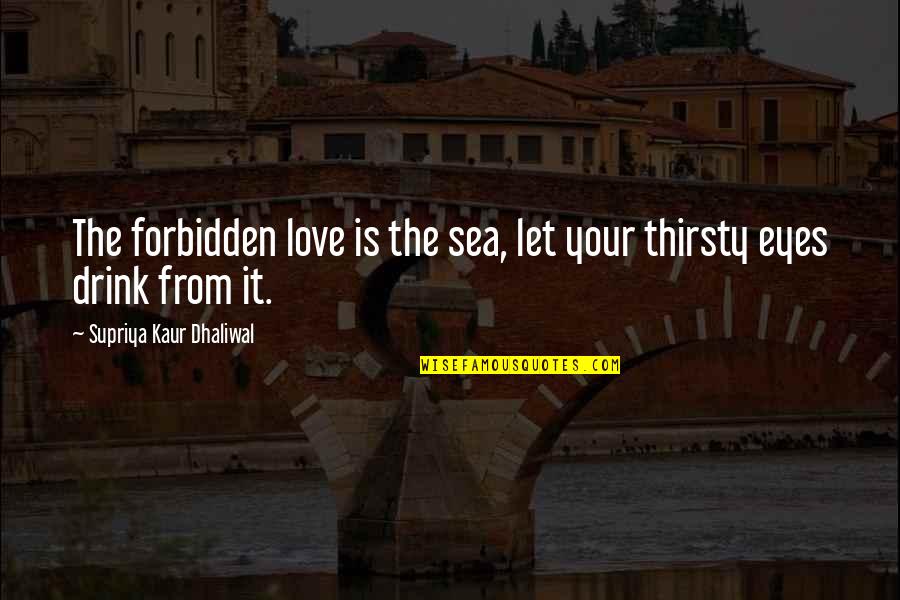 Vrolijkheid Motor Quotes By Supriya Kaur Dhaliwal: The forbidden love is the sea, let your