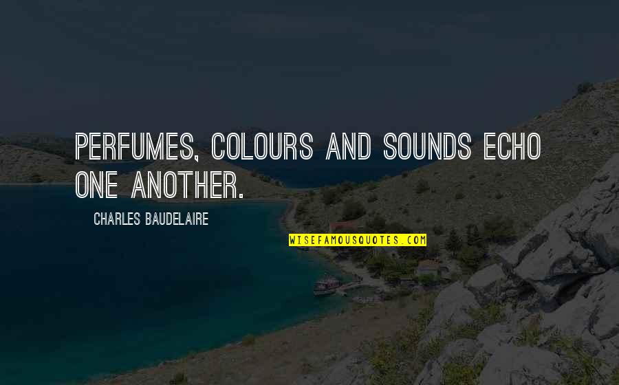Vroooosh Quotes By Charles Baudelaire: Perfumes, colours and sounds echo one another.