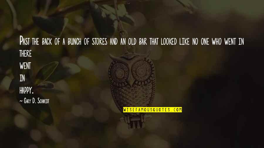 Vrse Quotes By Gary D. Schmidt: Past the back of a bunch of stores