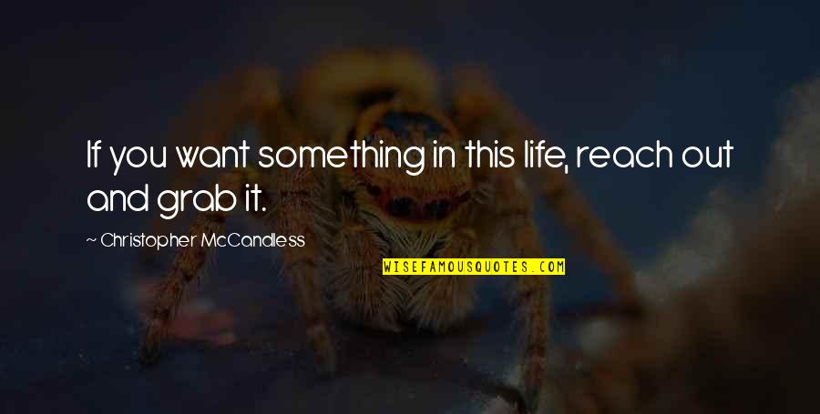 Vukovar Quotes By Christopher McCandless: If you want something in this life, reach Vukovar Quotes By Christopher McCandless: If you want something in this life, reach