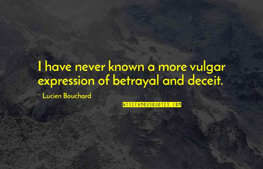 Vulgar Quotes By Lucien Bouchard: I have never known a more vulgar expression