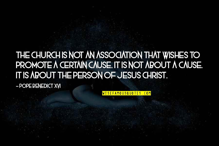 Vuosikello Quotes By Pope Benedict XVI: The Church is not an association that wishes Vuosikello Quotes By Pope Benedict XVI: The Church is not an association that wishes