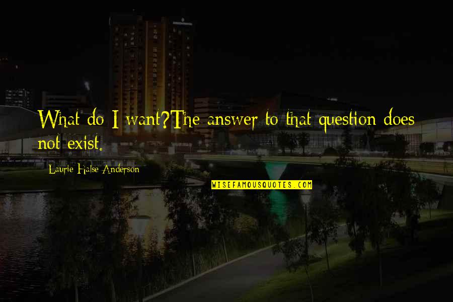 Vusfx Quotes By Laurie Halse Anderson: What do I want?The answer to that question