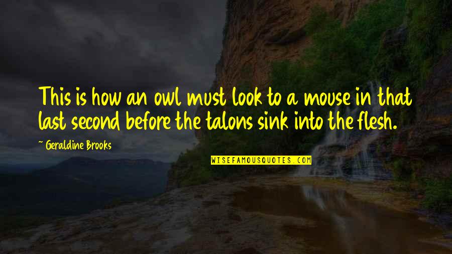Vuyani Buwe Quotes By Geraldine Brooks: This is how an owl must look to Vuyani Buwe Quotes By Geraldine Brooks: This is how an owl must look to