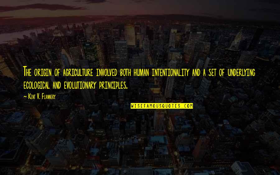 V'yages Quotes By Kent V. Flannery: The origin of agriculture involved both human intentionality