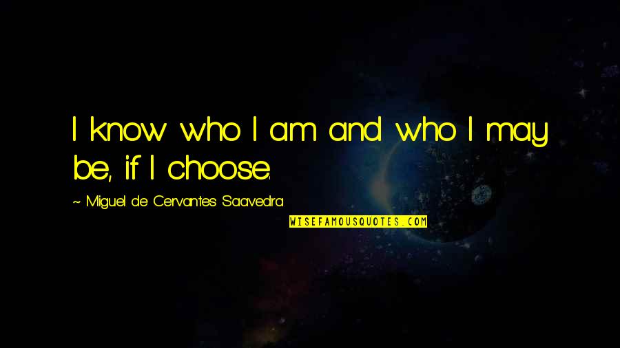 Vyplaceni Quotes By Miguel De Cervantes Saavedra: I know who I am and who I