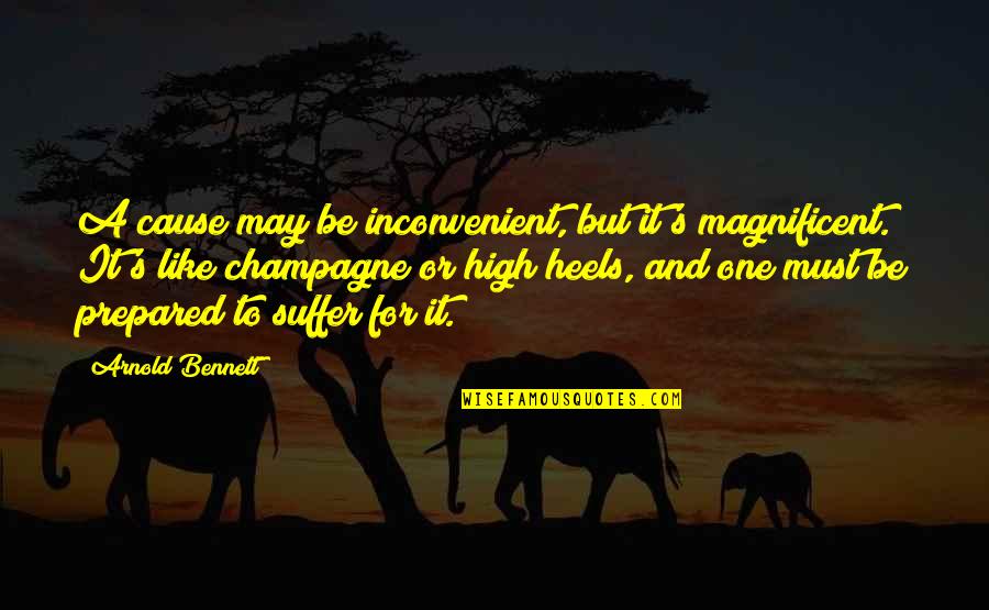Vztah Mezi Quotes By Arnold Bennett: A cause may be inconvenient, but it's magnificent.