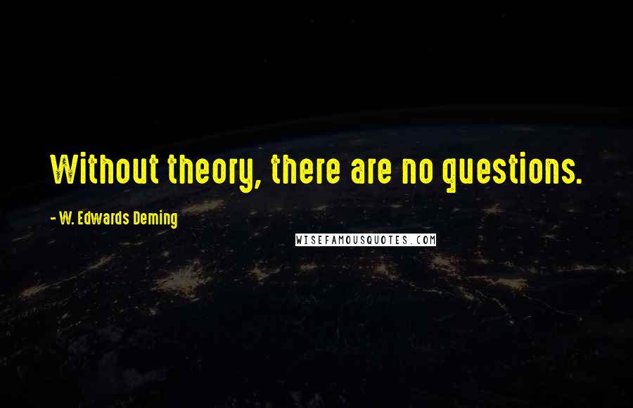 W. Edwards Deming quotes: Without theory, there are no questions.