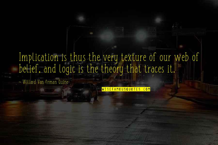 W.v.o. Quine Quotes By Willard Van Orman Quine: Implication is thus the very texture of our