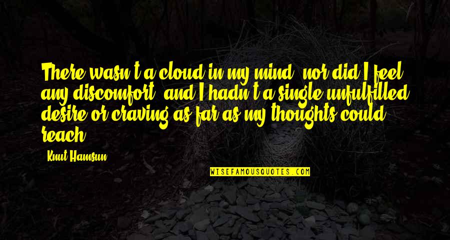 Wackiest Birthday Quotes By Knut Hamsun: There wasn't a cloud in my mind, nor