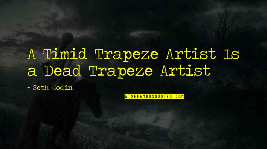 Wacky Life Quotes By Seth Godin: A Timid Trapeze Artist Is a Dead Trapeze