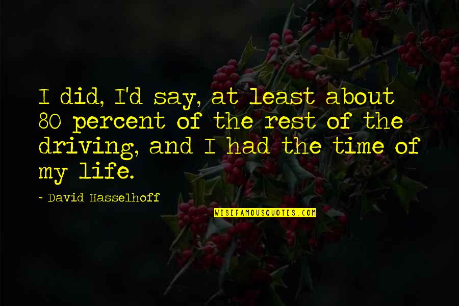 Wade Kinsella Quotes By David Hasselhoff: I did, I'd say, at least about 80 Wade Kinsella Quotes By David Hasselhoff: I did, I'd say, at least about 80