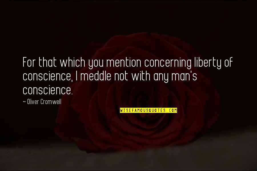 Wag The Dog Quotes By Oliver Cromwell: For that which you mention concerning liberty of Wag The Dog Quotes By Oliver Cromwell: For that which you mention concerning liberty of