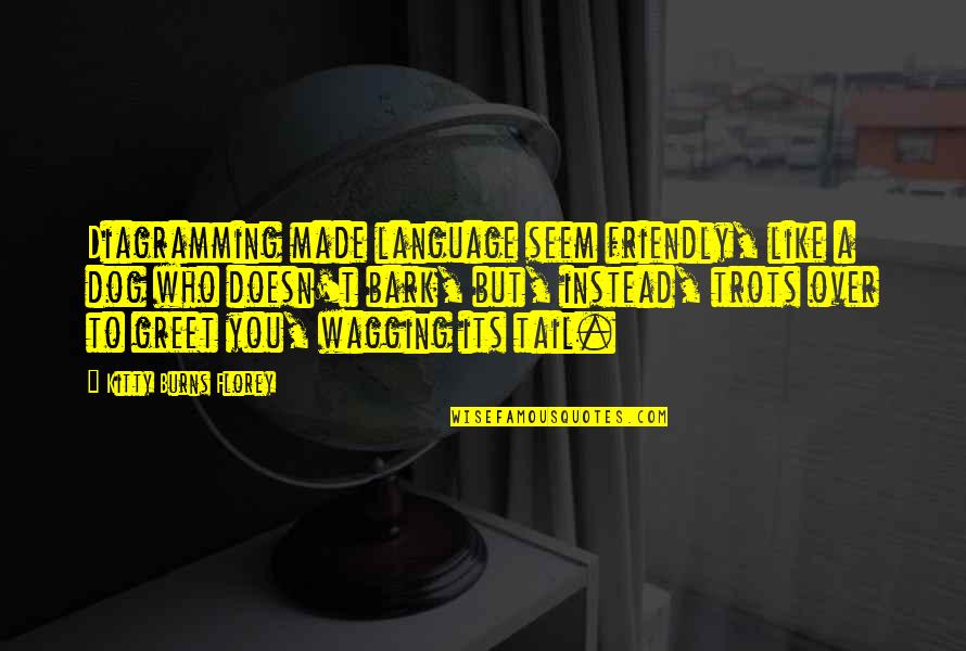 Wagging The Dog Quotes By Kitty Burns Florey: Diagramming made language seem friendly, like a dog