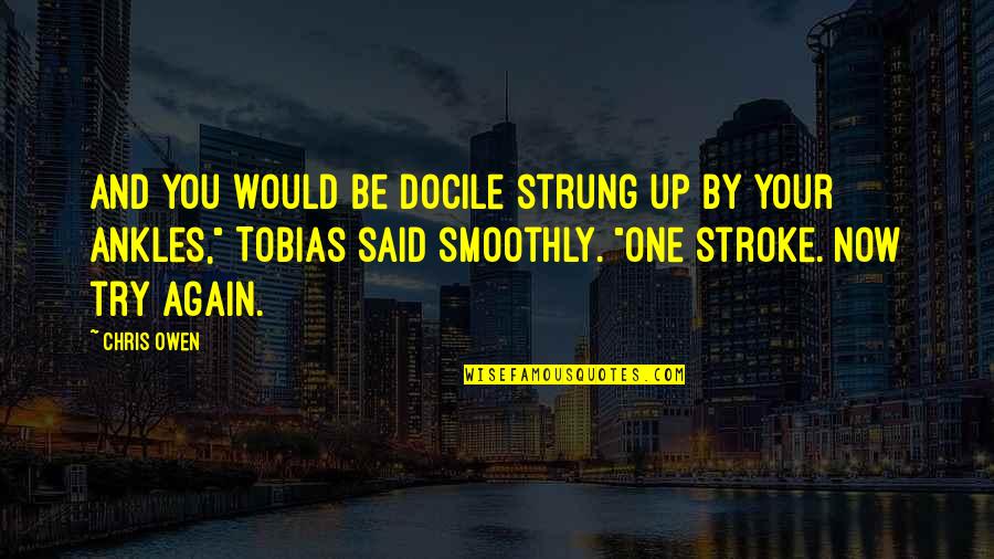 Wagner Opera Quotes By Chris Owen: And you would be docile strung up by