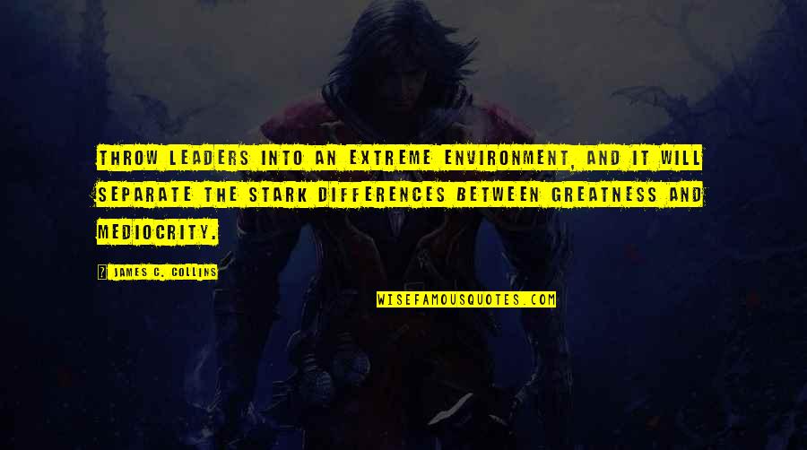 Wagnerite Beads Quotes By James C. Collins: Throw leaders into an extreme environment, and it Wagnerite Beads Quotes By James C. Collins: Throw leaders into an extreme environment, and it